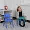 Flash Furniture Blue Plastic Stackable School Chair with 10.5'' Seat Height, PK2 2-YU-YCX-003-BLUE-GG - alternate 3